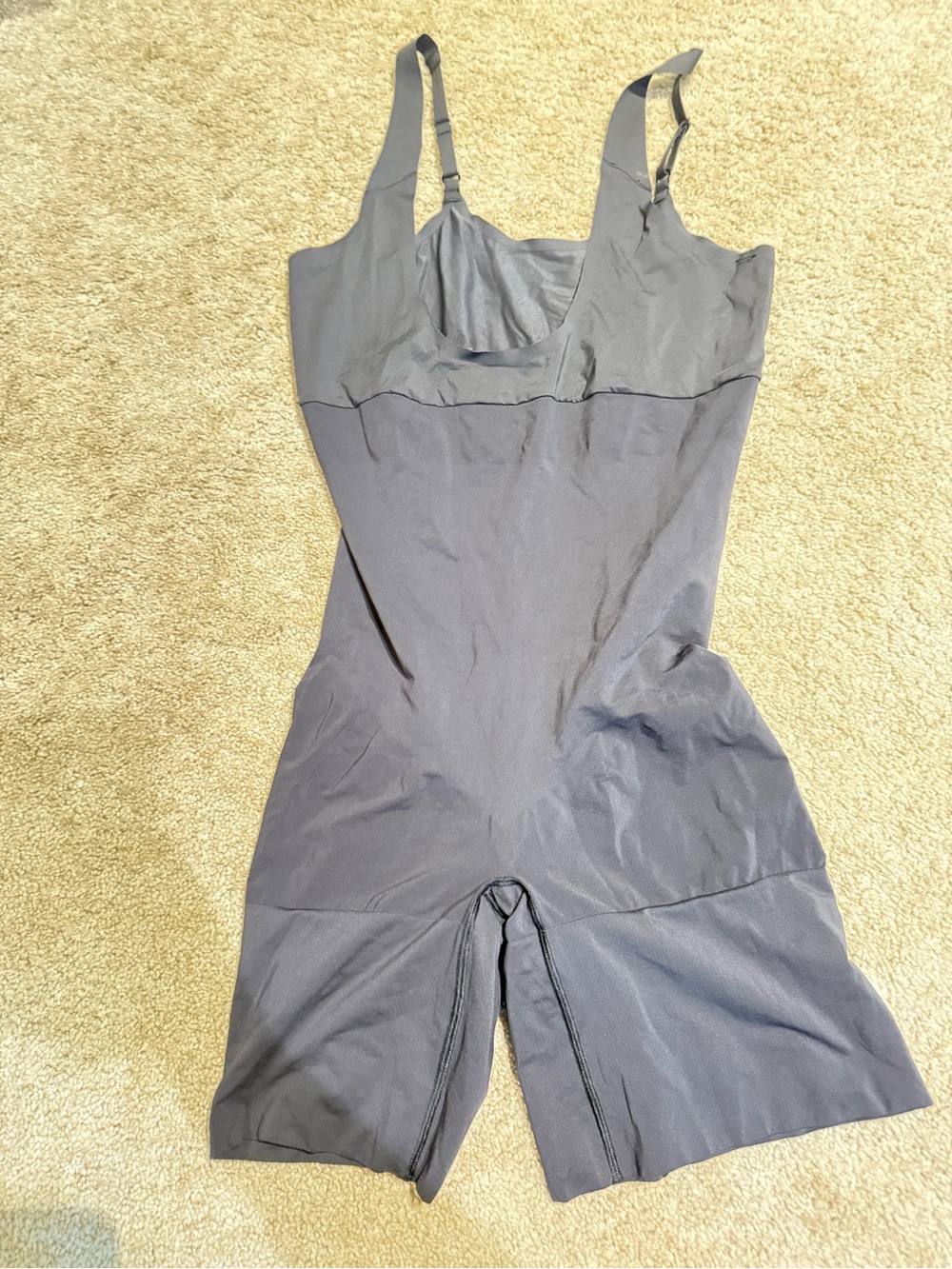 SPANX Shape My Day Open Bust Mid-Thigh Bodysuit Black 1X / 1TG